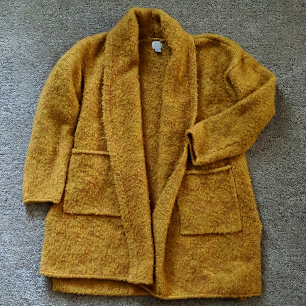 Yellow/multi Boucle Open-front A New Day Cardigan